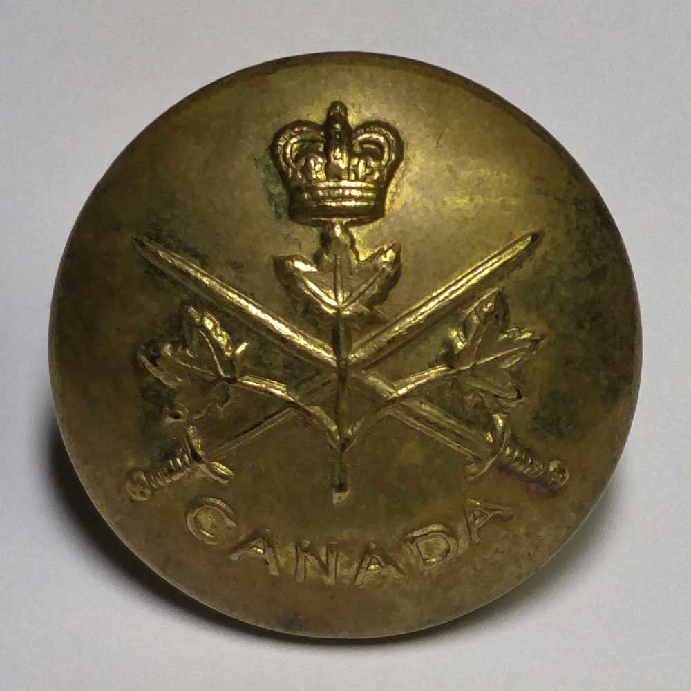 Canadian Army, Brass, Made in England, 25mm (1")