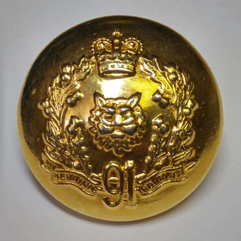 Argyll & Sutherland Highlndr of Can, 91st, Brass, (25mm, 1") - Click Image to Close
