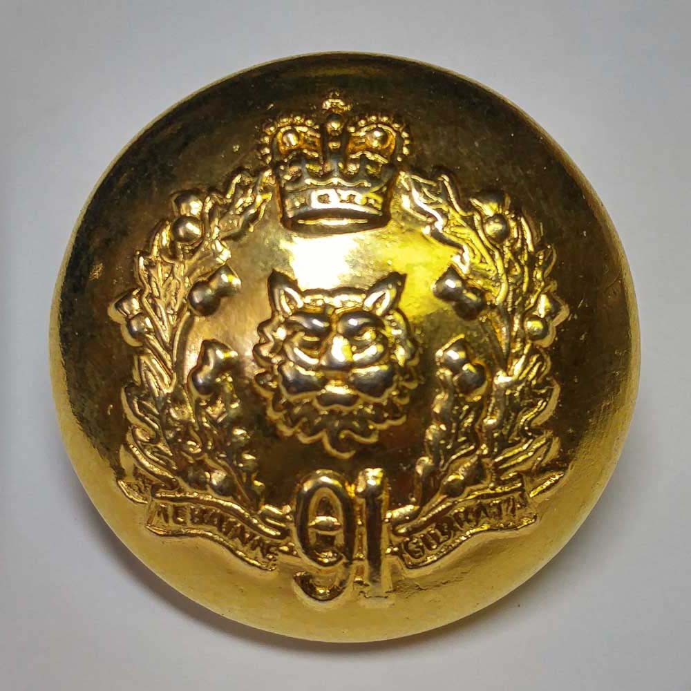 Argyll & Sutherland Highlndr of Can, 91st, Brass, (23mm, 7/8") - Click Image to Close
