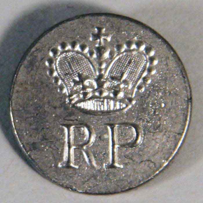 Button Royal Provincial, Pewter