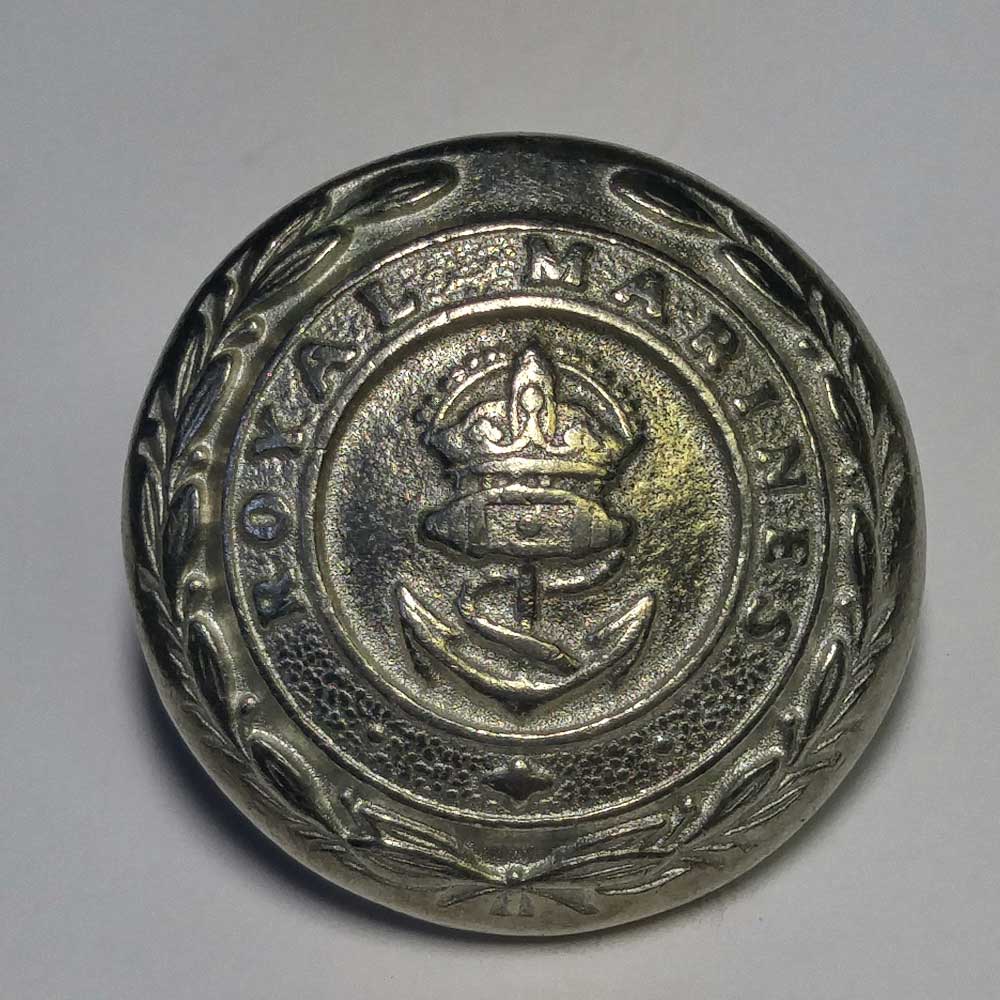 Royal Marines, Wreath, Pewter, 7/8" - Click Image to Close