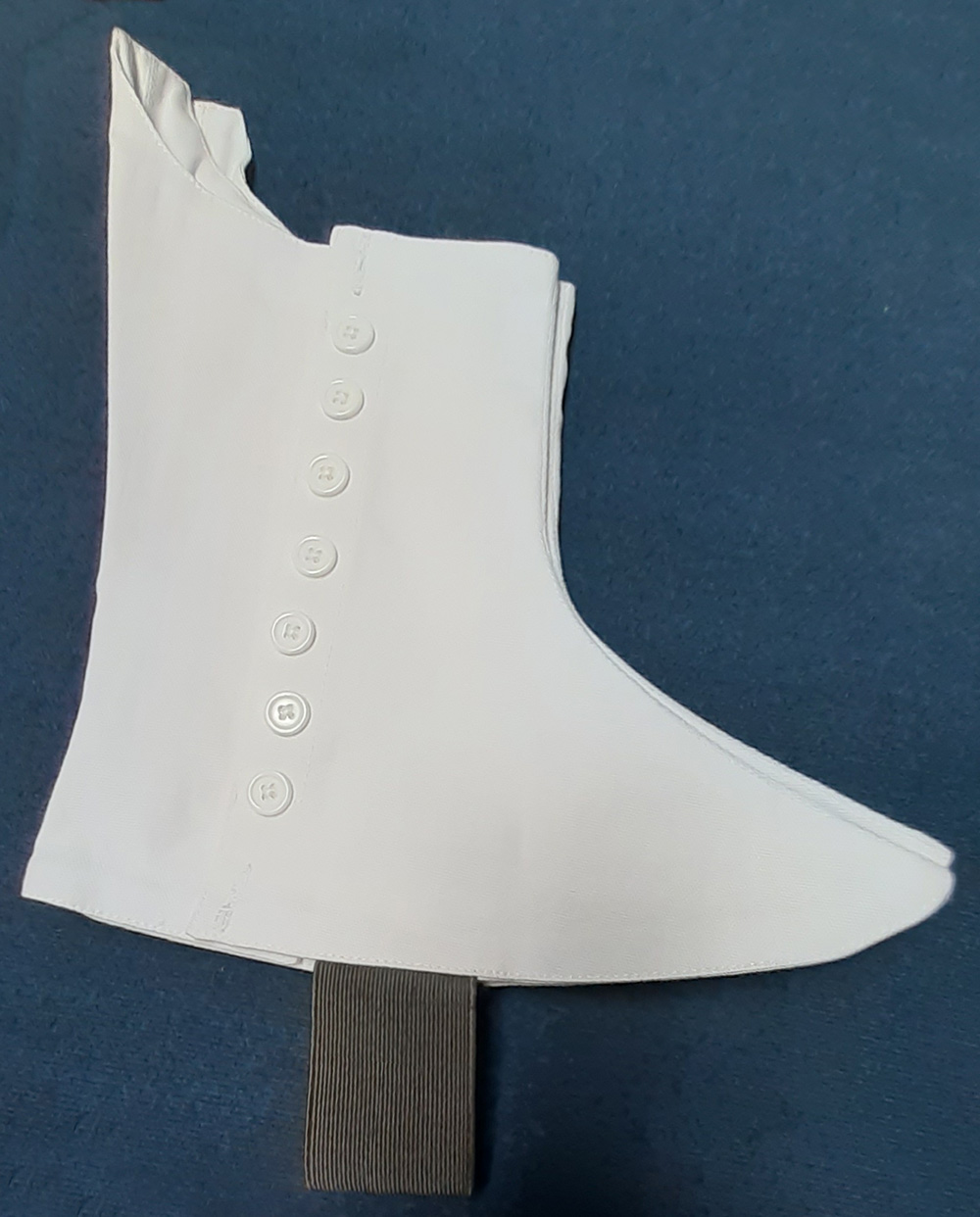 White Spats, White Buttons, Size 11
