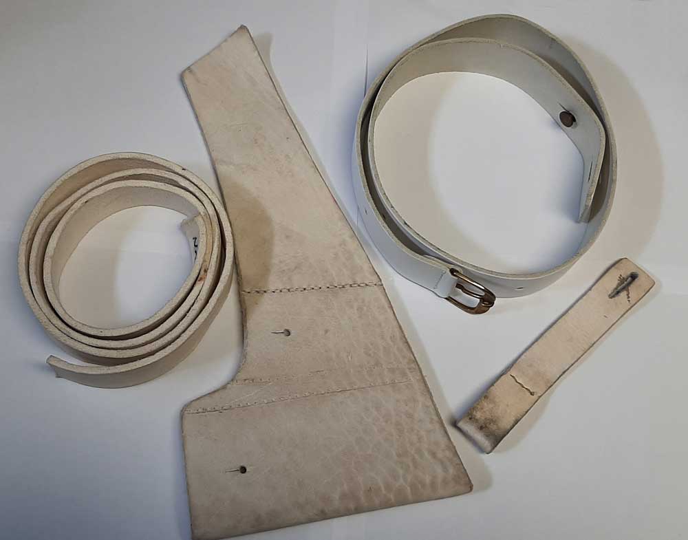 White Leather Items - Belting, Frog, Etc (new & used)
