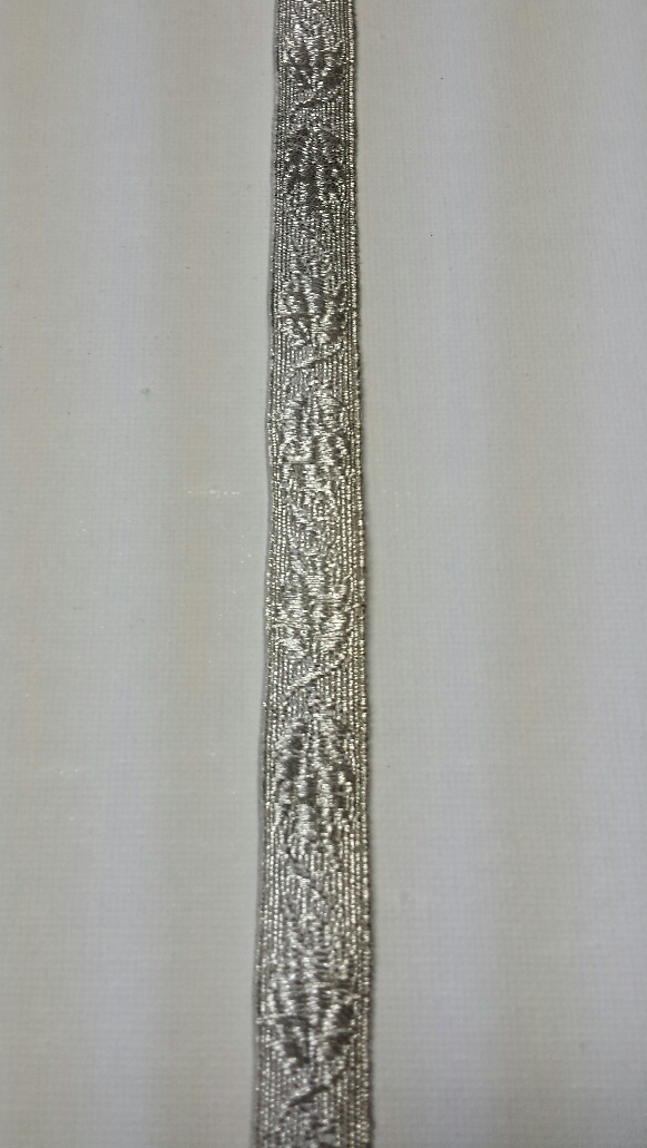 Maple Leaf Pattern, Silver, 13mm (1/2")