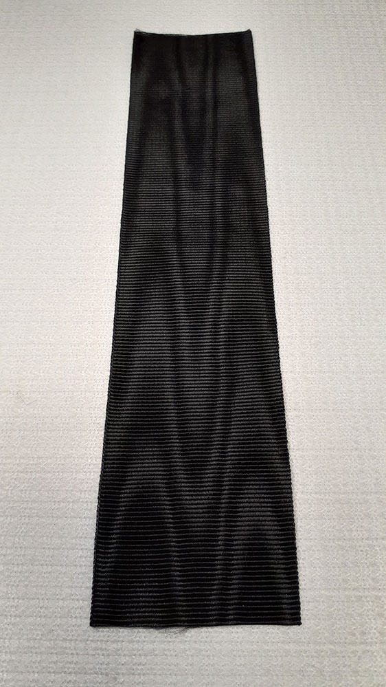 Garter Flash Ribbon, Black Nylon, Highland Regt, 41mm (1-5/8")
