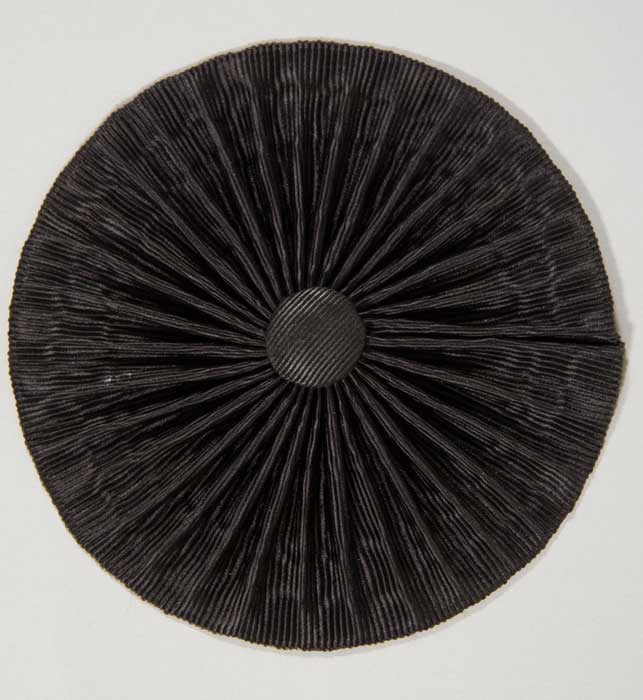 Cockade: Black Silk Moire, 3-5/16" - Click Image to Close