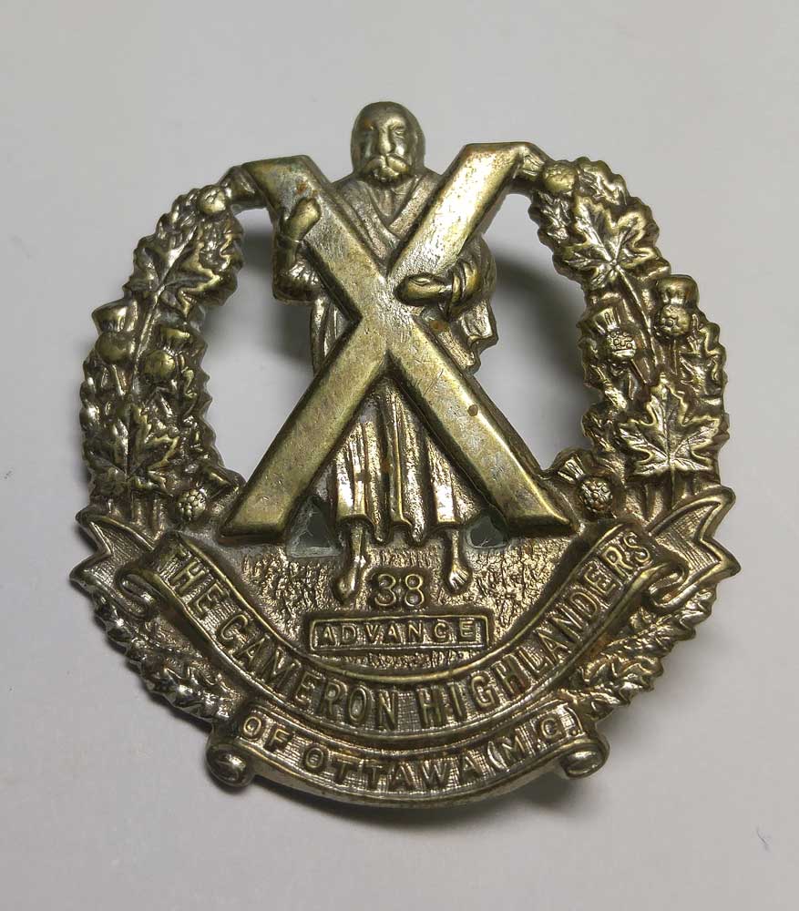 Badge: Cameron Highlanders of Ottawa, Mini Cap