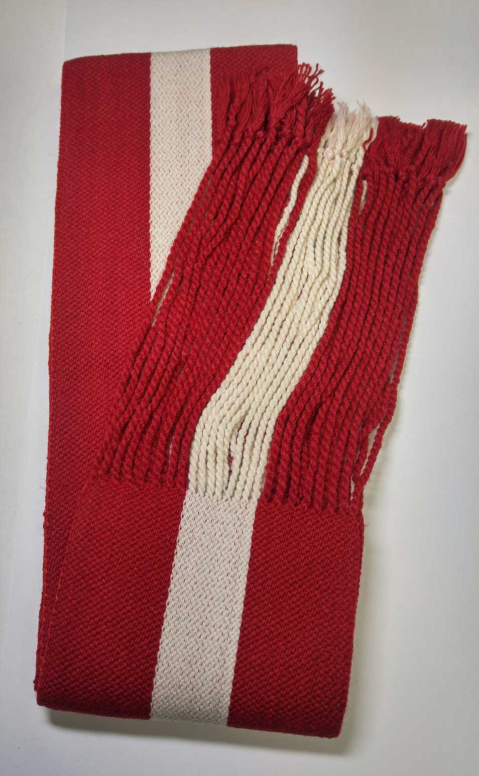 Sash: Sgt., Red with White Stripe, 18/19C - Click Image to Close
